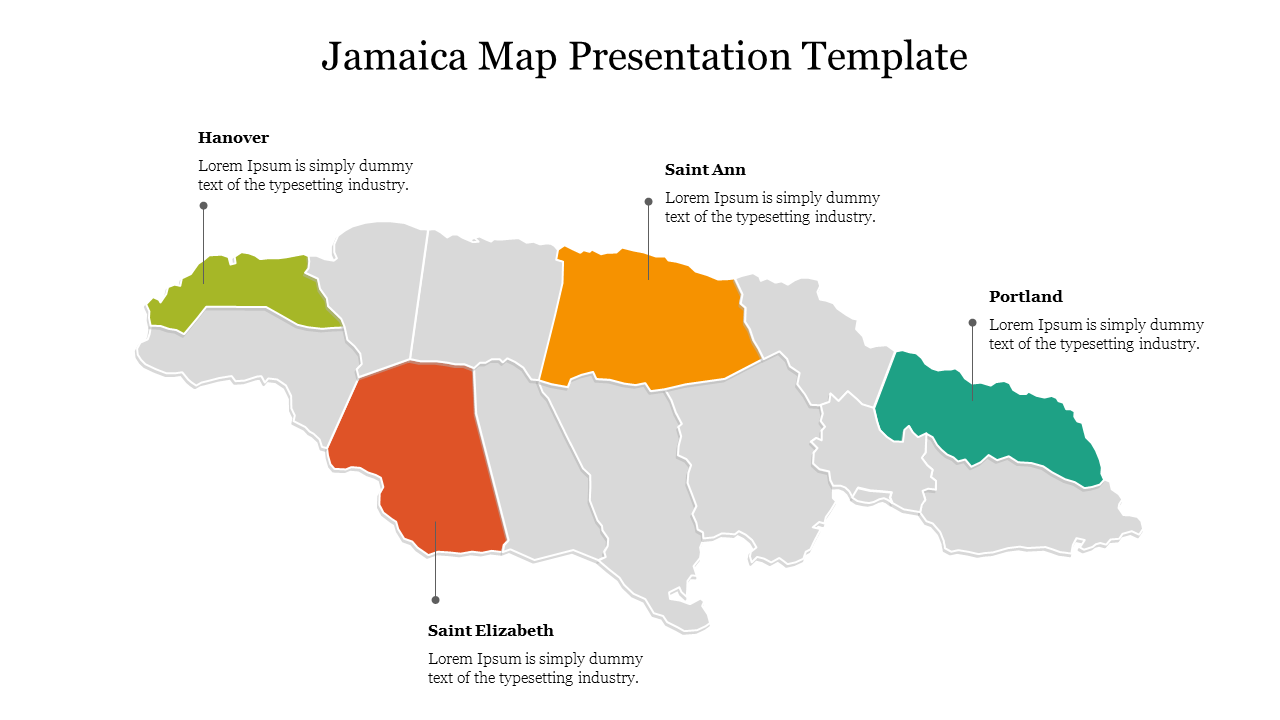 Free - Attractive Jamaica Map Presentation Template PowerPoint